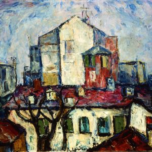Beppe Levrero - Costruzione dal mio studio di Novi - 1955 - 60x50