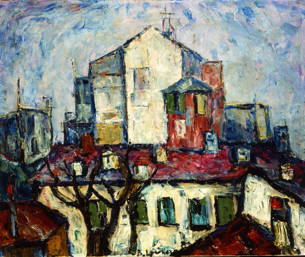 Beppe Levrero - Costruzione dal mio studio di Novi - 1955 - 60x50
